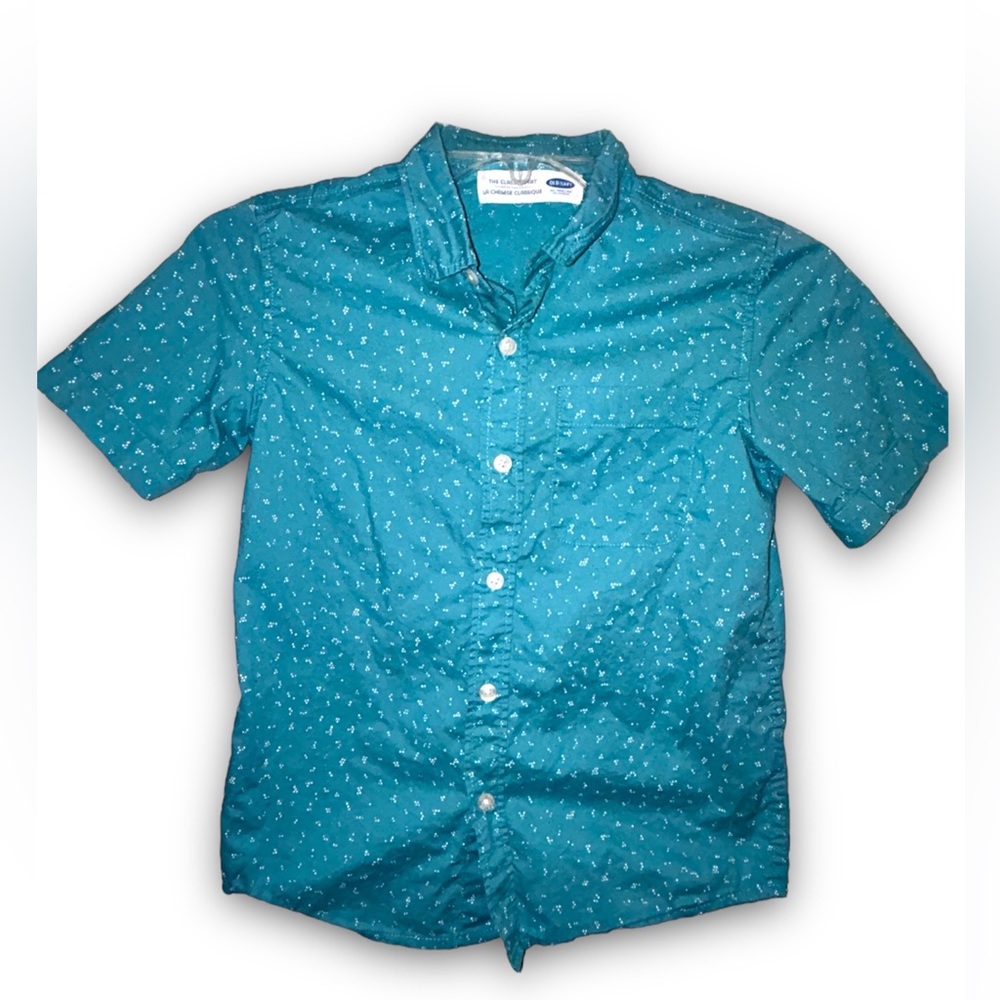 Old Navy • Boys Button Down Collared Shirt, Size 6-7